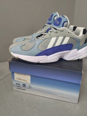 Size 11.5 - Adidas x END Yung 1 ‘Atmosphere’ G2763519 Suede Blue UNC Blue purple